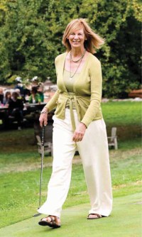 Muriel on the golf course