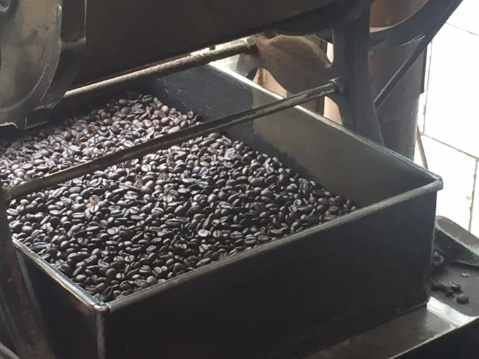 beans roasting